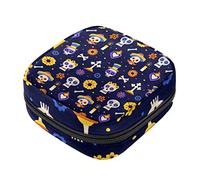 Bolsa de almacenamiento de servilletas sanitarias, bolsas de productos femeninos, bolsa portátil para niñas, mujeres, señoras, día de los muertos, calavera, Varios colores, 4.7x6.6x6.6 in/12x17x17 cm