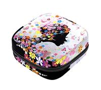 Bolsa de almacenamiento de servilletas sanitarias, bolsas de productos femeninos, bolsa portátil para niñas, mujeres, damas, flores, niñas, mariposas, beso rosa, Varios colores, 4.7x6.6x6.6 in/12x17x17 cm