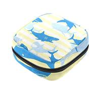 Bolsa de almacenamiento de servilletas sanitarias, bolsas de productos femeninos, bolsa portátil para niñas, mujeres, damas, rayas amarillas, tiburón, Varios colores, 4.7x6.6x6.6 in/12x17x17 cm