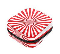 Bolsa de almacenamiento de servilletas sanitarias, bolsas de productos femeninos, bolsa portátil para niñas y mujeres, fondo rojo de Japón Sunbursta, Varios colores, 4.7x6.6x6.6 in/12x17x17 cm