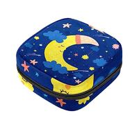 Bolsa de almacenamiento de servilletas sanitarias, bolsas de productos femeninos, bolsa portátil para niñas, mujeres, señoras, buenas noches durmiendo luna, Varios colores, 4.7x6.6x6.6 in/12x17x17 cm