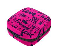 Bolsa de almacenamiento de servilletas sanitarias, bolsas de productos femeninos, bolsa portátil para niñas y mujeres, corona de princesa, rosa, Varios colores, 4.7x6.6x6.6 in/12x17x17 cm