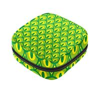 Bolsa de almacenamiento de servilletas sanitarias, bolsas de productos femeninos, bolsa portátil para niñas y mujeres, patrón de cola de pavo real verde, Varios colores, 4.7x6.6x6.6 in/12x17x17 cm