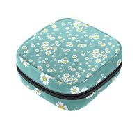 Bolsa de almacenamiento de servilletas sanitarias, bolsas de productos femeninos, bolsa portátil para niñas y mujeres, pequeña margarita blanca Partysu, Varios colores, 4.7x6.6x6.6 in/12x17x17 cm