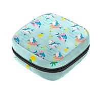 Bolsa de almacenamiento de servilletas sanitarias, bolsas de productos femeninos, bolsa portátil para niñas y mujeres, anillo de natación de tiburón, Varios colores, 4.7x6.6x6.6 in/12x17x17 cm