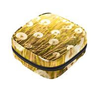 Bolsa de almacenamiento de servilletas sanitarias, bolsas de productos femeninos, bolsa portátil para niñas, mujeres, mujeres, naturaleza, realista, campo de diente de león en el sol, Varios colores, 4.7x6.6x6.6 in/12x17x17 cm