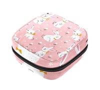 Bolsa de almacenamiento de servilletas sanitarias, bolsas de productos femeninos, bolsa portátil para niñas y mujeres, dibujos animados, conejo, flores, rosa, Varios colores, 4.7x6.6x6.6 in/12x17x17 cm