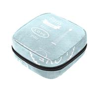 Bolsa de almacenamiento de servilletas sanitarias, bolsas de productos femeninos, bolsa portátil para niñas, mujeres, señoras, Torre Eiffel, I Love Paris-01, Varios colores, 4.7x6.6x6.6 in/12x17x17 cm