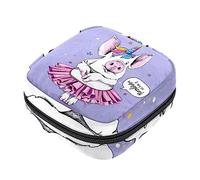 Bolsa de almacenamiento de servilletas sanitarias, bolsas de productos femeninos, bolsa portátil para niñas, mujeres, señoras, cerdo divertido, unicornio, I Am So Magical, Varios colores, 4.7x6.6x6.6 in/12x17x17 cm