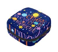 Bolsa de almacenamiento de servilletas sanitarias, bolsas de productos femeninos, bolsa portátil para niñas y mujeres, letras inspiradoras, Varios colores, 4.7x6.6x6.6 in/12x17x17 cm