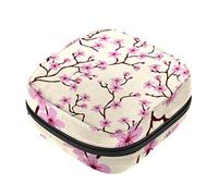 Bolsa de almacenamiento de servilletas sanitarias, bolsas de productos femeninos, bolsa portátil para niñas y mujeres, patrón de flores de melocotón rosa, Varios colores, 4.7x6.6x6.6 in/12x17x17 cm
