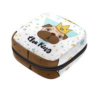 Bolsa de almacenamiento de servilletas sanitarias, bolsas de productos femeninos, bolsa portátil para niñas, mujeres, señoras, King Pugs, Varios colores, 4.7x6.6x6.6 in/12x17x17 cm