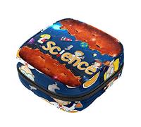 Bolsa de almacenamiento de servilletas sanitarias, bolsas de productos femeninos, bolsa portátil para kit de período para niñas, mujeres, señoras, plantilla de ciencia en el planeta, Varios colores, 4.7x6.6x6.6 in/12x17x17 cm