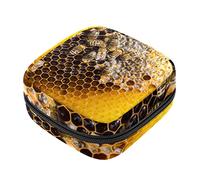 Bolsa de almacenamiento de servilletas sanitarias, bolsas de productos femeninos, bolsa portátil para niñas y mujeres, colmena y abejas, Varios colores, 4.7x6.6x6.6 in/12x17x17 cm