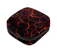 Bolsa de almacenamiento de servilletas sanitarias, bolsas de productos femeninos, bolsa portátil para niñas y mujeres, Magma Lava, Varios colores, 4.7x6.6x6.6 in/12x17x17 cm