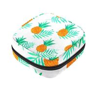 Bolsa de almacenamiento de servilletas sanitarias, bolsas de productos femeninos, bolsa portátil para kit de período para niñas, mujeres y mujeres, piña blanca, Varios colores, 4.7x6.6x6.6 in/12x17x17 cm