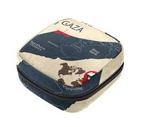 Bolsa de almacenamiento de servilletas sanitarias, bolsas de productos femeninos, bolsa portátil para niñas y mujeres, mapa de Israel y ubicación del país de la Franja de Gaza, Varios colores, 4.7x6.6x6.6 in/12x17x17 cm