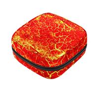 Bolsa de almacenamiento de servilletas sanitarias, bolsas de productos femeninos, bolsa portátil para niñas y mujeres, color naranja lava, magma, Varios colores, 4.7x6.6x6.6 in/12x17x17 cm