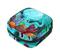 Bolsa de almacenamiento de servilletas sanitarias, bolsas de productos femeninos, bolsa portátil para kit de período para niñas, mujeres, señoras, pulpo, Varios colores, 4.7x6.6x6.6 in/12x17x17 cm