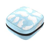 Bolsa de almacenamiento de servilletas sanitarias, bolsas de productos femeninos, bolsa portátil para niñas, mujeres, damas, alas, ángeles, cielo azul, nube, Varios colores, 4.7x6.6x6.6 in/12x17x17 cm