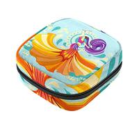 Bolsa de almacenamiento de servilletas sanitarias, bolsas de productos femeninos, bolsa portátil para niñas, mujeres, señoras, mujeres, jugando a bailar Garba, Varios colores, 4.7x6.6x6.6 in/12x17x17 cm