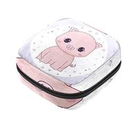 Bolsa de almacenamiento de servilletas sanitarias, bolsas de productos femeninos, bolsa portátil para niñas, mujeres, señoras, cerditos, animales, Varios colores, 4.7x6.6x6.6 in/12x17x17 cm