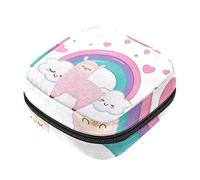 Bolsa de almacenamiento de servilletas sanitarias, bolsas de productos femeninos, bolsa portátil para niñas y mujeres, caricatura de llama, Varios colores, 4.7x6.6x6.6 in/12x17x17 cm