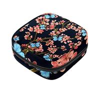 Bolsa de almacenamiento de servilletas sanitarias, bolsas de productos femeninos, bolsa portátil para niñas y mujeres, flores japonesas primavera, Varios colores, 4.7x6.6x6.6 in/12x17x17 cm