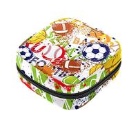 Bolsa de almacenamiento de servilletas sanitarias, bolsas de productos femeninos, bolsa portátil para niñas y mujeres, béisbol, fútbol, voleibol, Varios colores, 4.7x6.6x6.6 in/12x17x17 cm