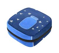 Bolsa de almacenamiento de servilletas sanitarias, bolsas de productos femeninos, bolsa portátil para niñas y mujeres, luciérnaga azul, Varios colores, 4.7x6.6x6.6 in/12x17x17 cm