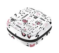 Bolsa de almacenamiento de servilletas sanitarias, bolsas de productos femeninos, bolsa portátil para niñas y mujeres, corona amorosa corazón lindo, Varios colores, 4.7x6.6x6.6 in/12x17x17 cm