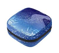 Bolsa de almacenamiento de servilletas sanitarias, bolsas de productos femeninos, bolsa portátil para niñas, mujeres, señoras, Vía Láctea Japón y hojas de bambú, azul, Varios colores, 4.7x6.6x6.6
