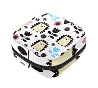 Bolsa de almacenamiento de servilletas sanitarias, bolsas de productos femeninos, bolsa portátil para kit de período para niñas, mujeres, señoras, lindo erizo, Varios colores, 4.7x6.6x6.6 in/12x17x17 cm