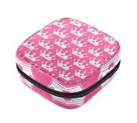 Bolsa de almacenamiento de servilletas sanitarias, bolsas de productos femeninos, bolsa portátil para niñas y mujeres, corona de la realeza de princesa rosa femenina, Varios colores, 4.7x6.6x6.6