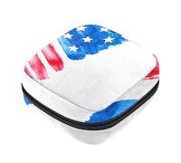 Bolsa de almacenamiento de servilletas sanitarias, bolsas de productos femeninos, bolsa portátil para niñas y mujeres, bandera pintada blanca, Varios colores, 4.7x6.6x6.6 in/12x17x17 cm