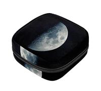 Bolsa de almacenamiento de servilletas sanitarias, bolsas de productos femeninos, bolsa portátil para niñas y mujeres, espacio exterior negro luna, Varios colores, 4.7x6.6x6.6 in/12x17x17 cm