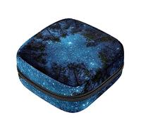 Bolsa de almacenamiento de servilletas sanitarias, bolsas de productos femeninos, bolsa portátil para niñas y mujeres, bosque de la Vía Láctea, Varios colores, 4.7x6.6x6.6 in/12x17x17 cm