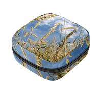 Bolsa de almacenamiento de servilletas sanitarias, bolsas de productos femeninos, bolsa portátil para niñas, mujeres, señoras, cereales de otoño, grano de campo, Varios colores, 4.7x6.6x6.6 in/12x17x17 cm