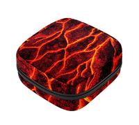 Bolsa de almacenamiento de servilletas sanitarias, bolsas de productos femeninos, bolsa portátil para niñas y mujeres, Magma Lava, Varios colores, 4.7x6.6x6.6 in/12x17x17 cm