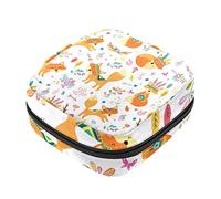 Bolsa de almacenamiento de servilletas sanitarias, bolsas de productos femeninos, bolsa portátil para niñas, mujeres, damas, zorros, flecha blanca, Varios colores, 4.7x6.6x6.6 in/12x17x17 cm