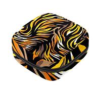 Bolsa de almacenamiento de servilletas sanitarias, bolsas de productos femeninos, bolsa portátil para niñas, mujeres, señoras, tigre, textura animal, Varios colores, 4.7x6.6x6.6 in/12x17x17 cm