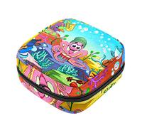 Bolsa de almacenamiento de servilletas sanitarias, bolsas de productos femeninos, bolsa portátil para niñas y mujeres, orquesta divertida en el mar, delfín, pulpo, langosta, caballito de mar, Varios colores, 4.7x6.6x6.6 in/12x17x17 cm
