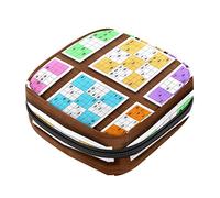 Bolsa de almacenamiento de servilletas sanitarias, bolsas de productos femeninos, bolsa portátil para kit de período para niñas, mujeres, señoras, juego de Sudoku, Varios colores, 4.7x6.6x6.6 in/12x17x17 cm