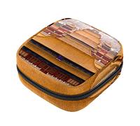 Bolsa de almacenamiento de servilletas sanitarias, bolsas de productos femeninos, bolsa portátil para niñas, mujeres, señoras, ciudad prohibida, Beijing, Varios colores, 4.7x6.6x6.6 in/12x17x17 cm