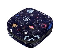 Bolsa de almacenamiento de servilletas sanitarias, bolsas de productos femeninos, bolsa portátil para niñas, mujeres, mujeres, creación, universo, planeta, estrellas, tierra, Varios colores, 4.7x6.6x6.6 in/12x17x17 cm