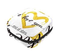 Bolsa de almacenamiento de servilletas sanitarias, bolsas de productos femeninos, bolsa portátil para niñas, mujeres, señoras, I Love You Heart, Varios colores, 4.7x6.6x6.6 in/12x17x17 cm