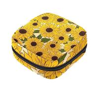 Bolsa de almacenamiento de servilletas sanitarias, bolsas de productos femeninos, bolsa portátil para niñas y mujeres, hermoso patrón de girasol, Varios colores, 4.7x6.6x6.6 in/12x17x17 cm