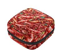 Bolsa de almacenamiento de servilletas sanitarias, bolsas de productos femeninos, bolsa portátil para kit de período para niñas, mujeres, damas, rojo chile, Varios colores, 4.7x6.6x6.6 in/12x17x17 cm