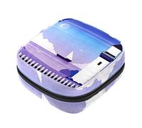 Bolsa de almacenamiento de servilletas sanitarias, bolsas de productos femeninos, bolsa portátil para niñas, mujeres, señoras, faro, cala púrpura, Varios colores, 4.7x6.6x6.6 in/12x17x17 cm