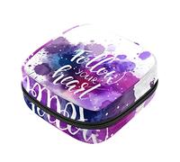 Bolsa de almacenamiento de servilletas sanitarias, bolsas de productos femeninos, bolsa portátil para niñas, mujeres, señoras, Follow Your Heart Watercoor, Varios colores, 4.7x6.6x6.6 in/12x17x17 cm
